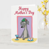 Moederdag behandelkaart voor honden kaart (Gele Bloem)