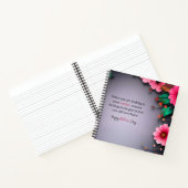 Moederdag bericht in grijs aanpasbaar notitieboek (Binnen)