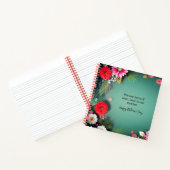 Moederdag bericht in groen aanpasbaar notitieboek (Binnen)