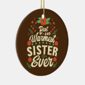 Moederdag bericht voor zuster Mam Keramisch Ornament (Rechts)