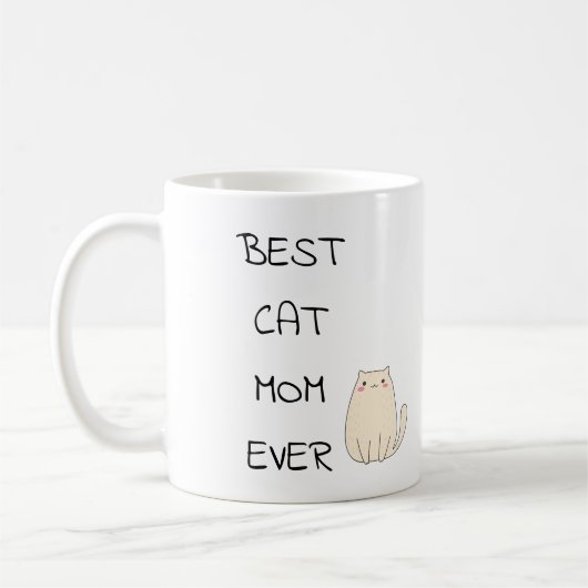 Moederdag Best Cat Mam Ever Koffiemok (Links)