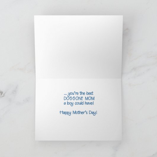 Moederdag Best Dogwent Mam Kaart (Binnen)