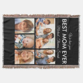 Moederdag Best mam Ever Trendy Photo Collage Deken (Voorkant)