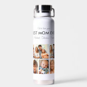 Moederdag Best mam Ever Trendy Photo Collage Waterfles (Achterkant)