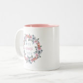 Moederdag Best Mimi Ever Floral Tweekleurige Koffiemok (Voorkant links)