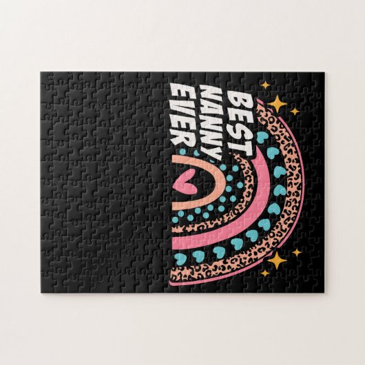 Moederdag Best Nanny Ever Unicorn Moeder Rainbow Legpuzzel (Horizontaal)