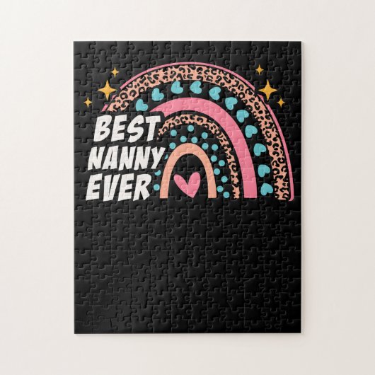 Moederdag Best Nanny Ever Unicorn Moeder Rainbow Legpuzzel (Verticaal)