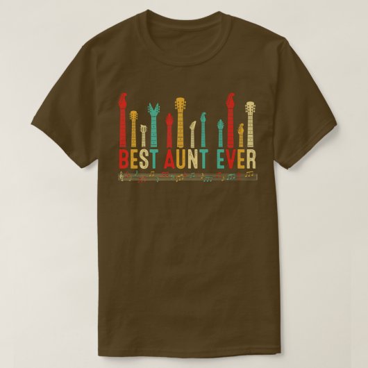 Moederdag Best tante Ever Guitar Lover Guitarist T-shirt (Design voorkant)
