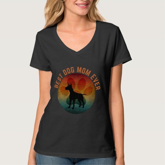 moederdag beste hond moeder ooit t-shirt (Voorkant)
