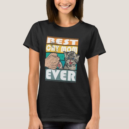 Moederdag beste kat mam ooit decoratieve kat mama t-shirt (Voorkant)