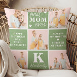 Moederdag Beste MAM ooit Custom 7 fotocollage Kussen<br><div class="desc">Introductie van het perfecte cadeau voor de beste MAM ooit - een gepersonaliseerd fotocollage kussen! Dit stijlvolle en moderne kussen beschikt over ruimte voor 5 speciale afbeeldingen, waardoor een uniek en sentimenteel cadeau wordt gecreëerd dat elke moeder zou aanbidden. Met de ruimtes om een gepersonaliseerd monogram initiaal en naam toe...</div>