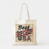 Moederdag "Beste mama in de VS" Canvas tas (Achterkant)