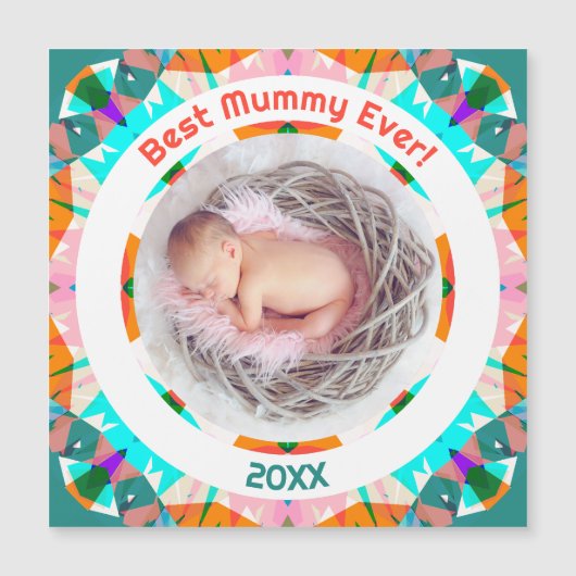 Moederdag Beste mama-kind-meisje Fotocadeau (Voorkant)