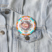 Moederdag Beste mama-kind-meisje Fotocadeau Ronde Button 7,6 Cm (In situ)