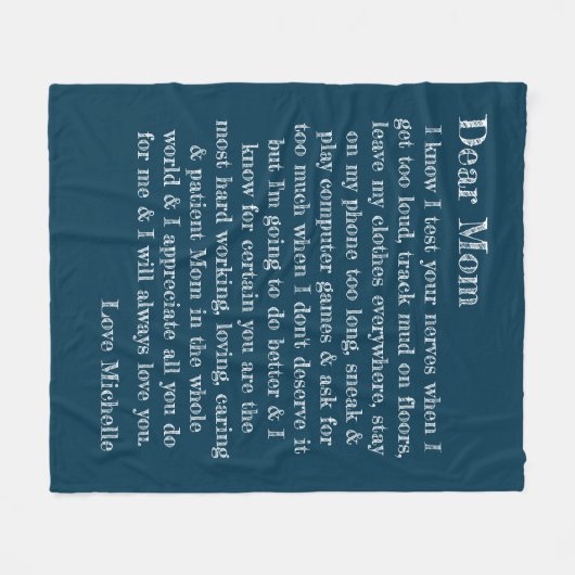 Moederdag Beste mama Letter persoonlijk Fleece Deken (Voorkant (Horizontaal))