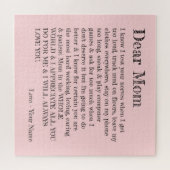 Moederdag Beste mama Letter Pink Typografie Legpuzzel (Horizontaal)