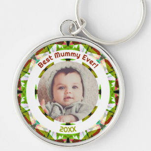 Moederdag Beste mama ooit Baby Kinder foto cadeau Sleutelhanger