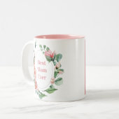 Moederdag Beste mama ooit  Floral Foto Tweekleurige Koffiemok (Voorkant links)
