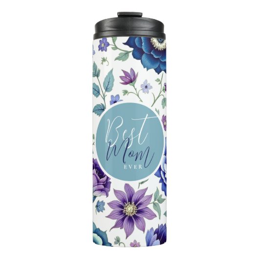 Moederdag Beste mama ooit Floral Thermosbeker (Voorkant)