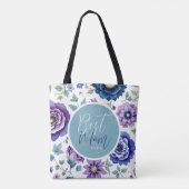Moederdag Beste mama ooit Floral Tote Bag (Achterkant)