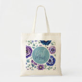 Moederdag Beste mama ooit Floral Tote Bag (Voorkant)