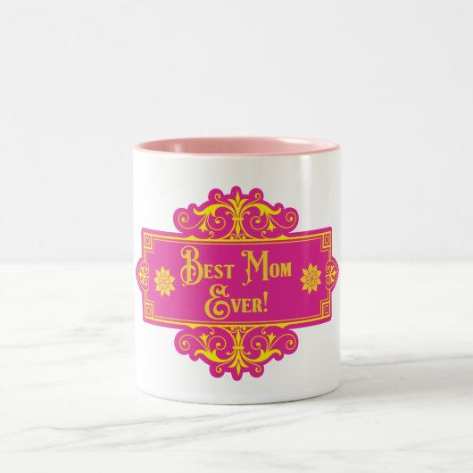 Moederdag "Beste mama ooit" Tweekleurige Koffiemok (Center)