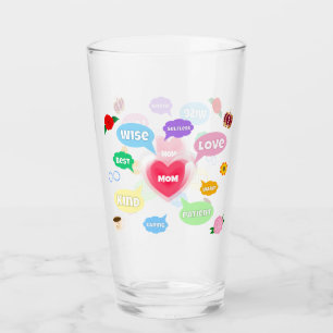 Moederdag Beste Mama Woord Wolken Koningin Kroonli Glas