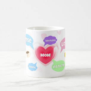 Moederdag Beste Mama Woord Wolken Koningin Kroonli Koffiemok