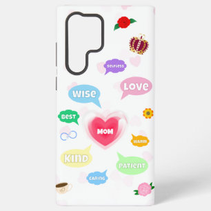 Moederdag Beste Mama Woord Wolken Koningin Kroonli Samsung Galaxy Hoesje