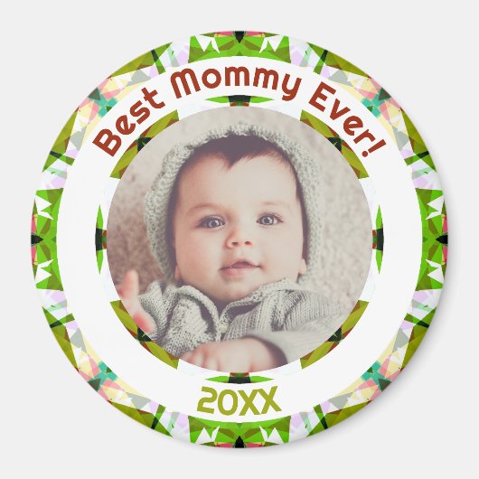 Moederdag Beste mammie ooit baby Foto Gift Magneet (Voorkant)