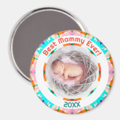 Moederdag Beste Mammy Ever Baby Girl Foto Gift Magneet (Voorkant / Achterkant)