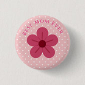 Moederdag, Beste Moeder Ooit, Elegant, Eenvoudig,  Ronde Button 3,2 Cm (Voorkant)