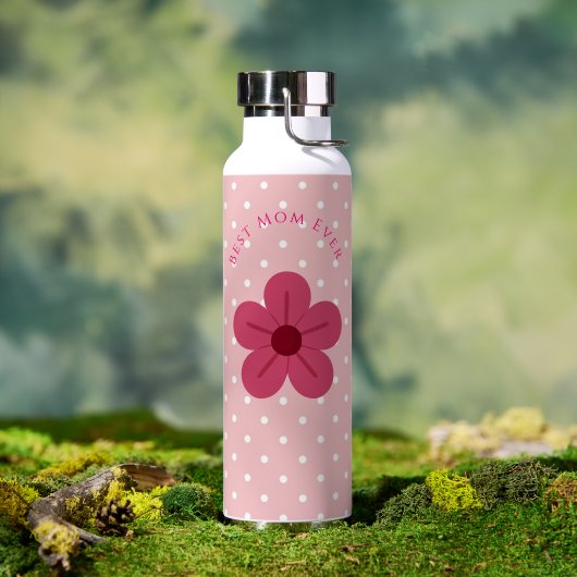 Moederdag, Beste Moeder Ooit, Elegant, Eenvoudig,  Waterfles (Buiten (Gedraaid)  )