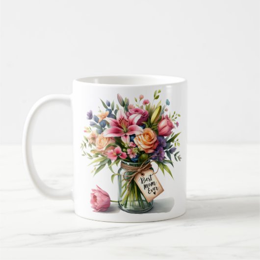 Moederdag Beste Moeder Ooit in Waterverf Koffiemok (Links)