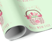Moederdag, Beste Moeder Ooit, met Mooie Bloem Cadeaupapier (Rol Hoek)