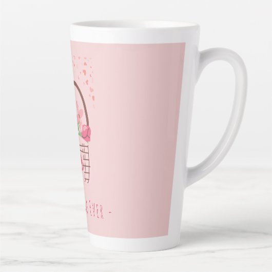 Moederdag, Beste Moeder Ooit, met Mooie Bloem Latte Mok (Rechts)