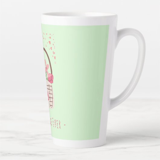 Moederdag, Beste Moeder Ooit, met Mooie Bloem Latte Mok (Rechts)