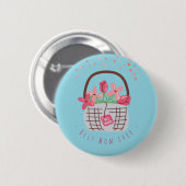 Moederdag, Beste Moeder Ooit, met Mooie Bloem Ronde Button 5,7 Cm (Voorkant /achterkant)