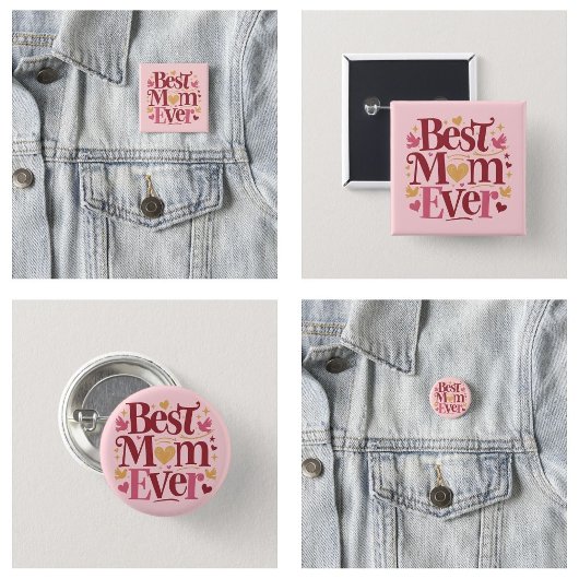 Moederdag Beste Moeder Ooit Ronde Button 3,2 Cm