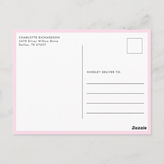 Moederdag Beste Moeder Ooit Stof Roze Aangepaste F Briefkaart (Achterkant)