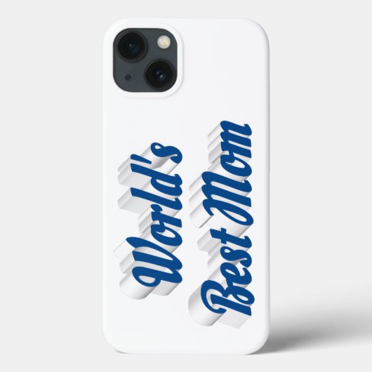 Moederdag Beste moeder zee blauw tekst Case-Mate iPhone Case (Achterkant)
