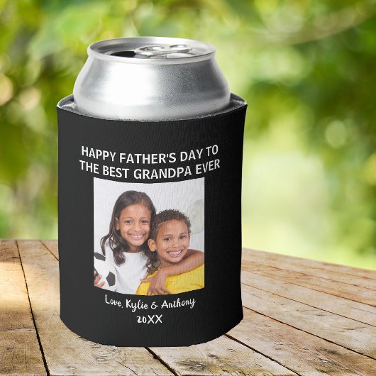 Moederdag Beste Opa Ooit Aangepaste Zwarte Foto Blikjeskoeler