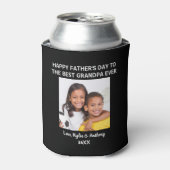 Moederdag Beste Opa Ooit Aangepaste Zwarte Foto Blikjeskoeler (Blikje Voorkant)