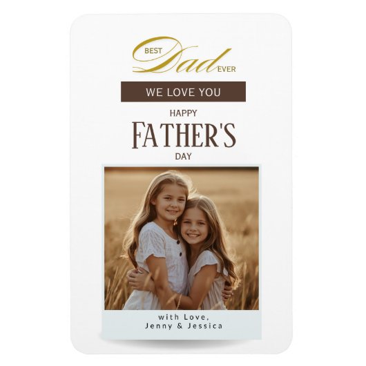 Moederdag Beste Papa Ooit Foto Magneet (Verticaal)