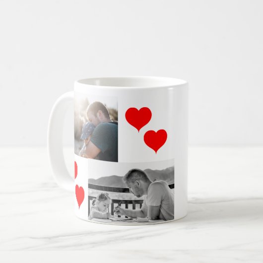 Moederdag Beste vrouw moeder ooit twee foto's Koffiemok (Voorkant links)