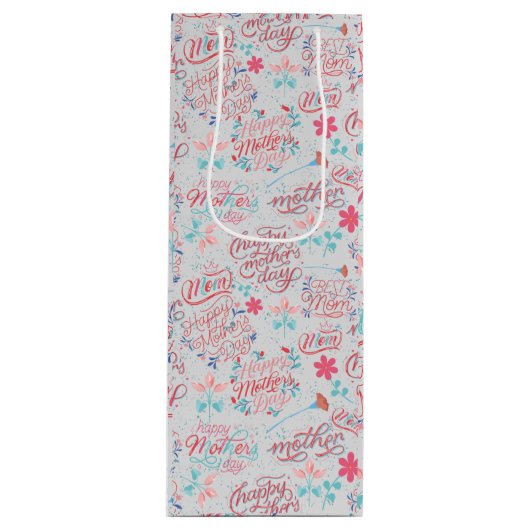 Moederdag BG 01 Offwhite BG Wijn Cadeautas (Voorkant)