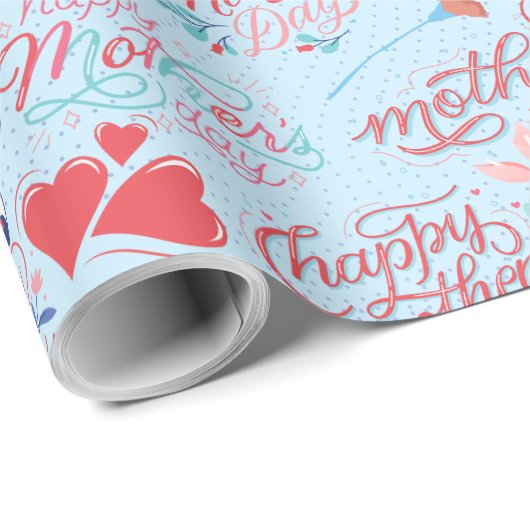 Moederdag BG 02 LBlue BG Cadeaupapier (Rol Hoek)