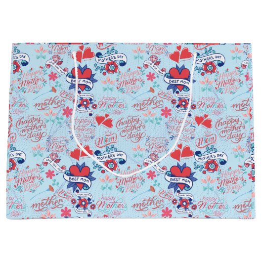 Moederdag BG 02 LBlue BG Groot Cadeauzakje (Voorkant)