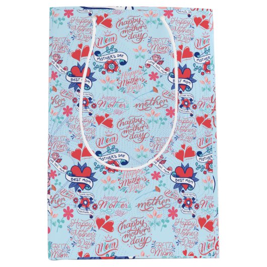 Moederdag BG 02 LBlue BG Medium Cadeauzakje (Voorkant)