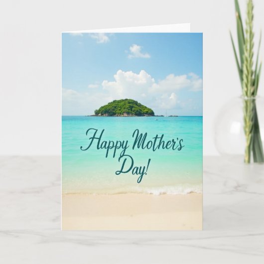 Moederdag bij de zee Scene Card Kaart (Voorkant)